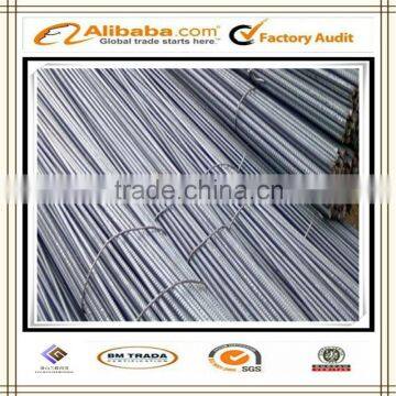 Galvanized steel rebar TMT bars ribbed iron bars