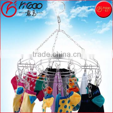 Heavy Duty Laundry Clothesline Hanging Rack for Drying Clothing Set of 20 Clothespins Round