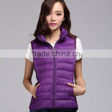 Hot Selling Down Bodybuilding Ladies Vest for Winter