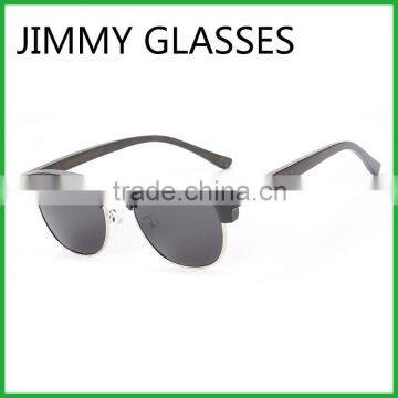 JM572 Classical Half Metal Frame Bamboo Own Brand Sunglasses