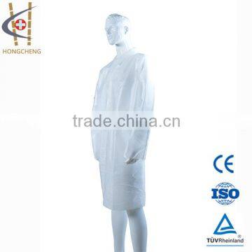 Disposable Long Sleeve Medical Lab Coat with elastic cuff