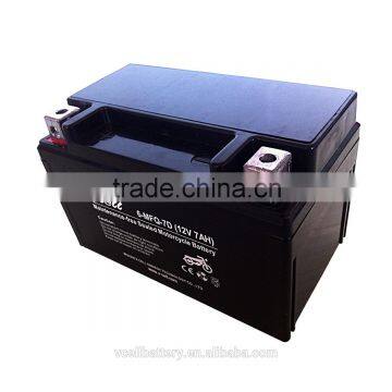 12V7AH accumulater motorcycle battery 6-MFQ-7D2