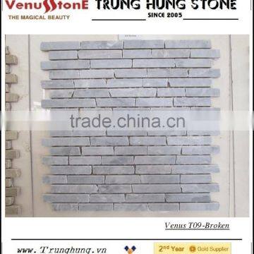 Grey Broken Edge Marble Mosaic Tiles photo-2