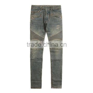 Europe jeans type men gender new pattern denim biker joggers jeans motorcycle jeans