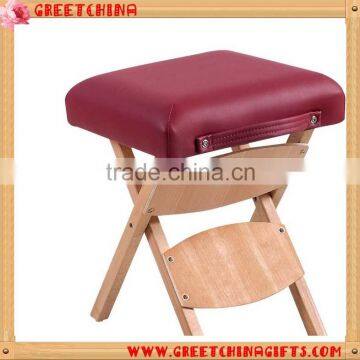 Promotional Solid Wood Spa Beauty Folding Stool for Message