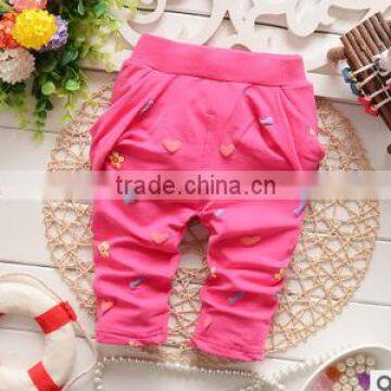 2015 hot sale girll cotton pants&trousers for autumn