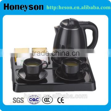 Cordless Automatic Plastic Electric Kettle tea tray set