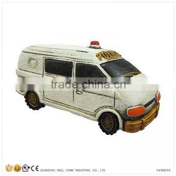 Decorative Refrigerator Magnets Toy Police Van Model