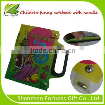 Spiral binding PVC cover notebook with handle for Children Children notebook
