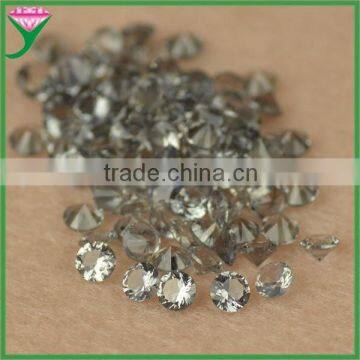 low prices loose round synthetic smoky grey nano semi precious gemstone