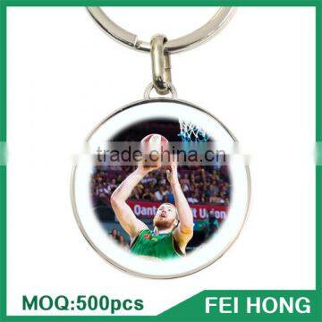China Supplier Blank t Shirt Basketball Advertising Printed Metal Key Holder