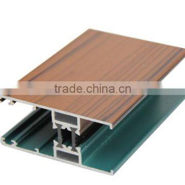 Wood Grain Finish Aluminum Glass Window photo-2