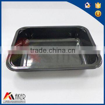 Rectangle Black CPET 100% Virgin Material Food Plastic Microwavable Tray