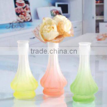 colored glass vase for decoratiom