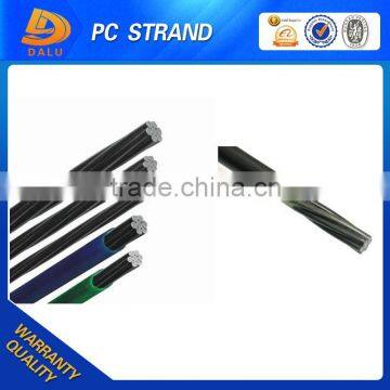 pe coated steel wire rope 12.7mm PE coated PC strand