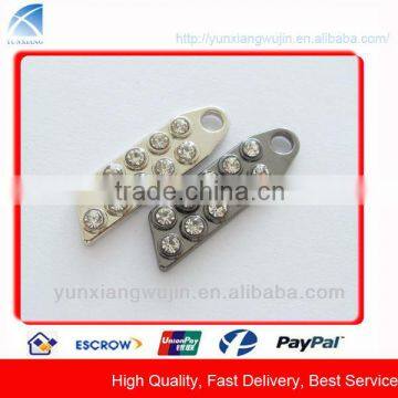 CD7064 Wholesale High Quality Custom Fashion Rhinestone Zipper Pull