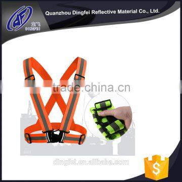 High Visibility Adjustable & Elastic Reflective safety vest for Jogging, Walking, Motorcycle