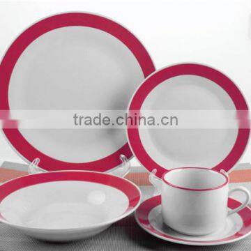 20pcs color band dinner set porcelain made in china