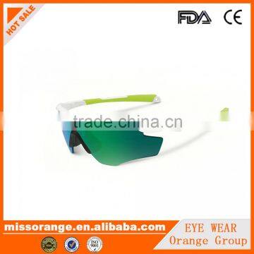 half frame multi-color sport sunglasses