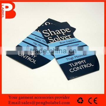 hot sale fine quality low price hang tag with plastic seal tag for men's garment