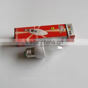 transparent plastic cover 3W low power LED bulb lights