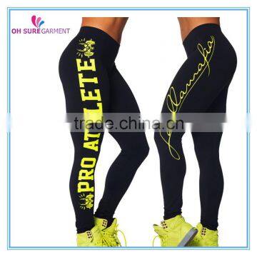 womens wholesale custom spandex/supplex sports pants