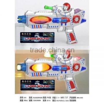 4 color mix laser sound gun toy and foam snowflakes battery operate