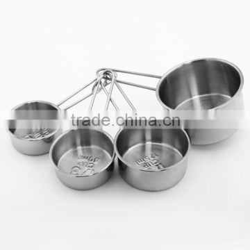 Hot sale passed FDA or LFGB stainless steel lab measuring cups