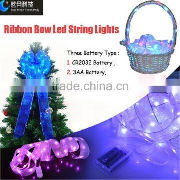 battery powered led decoration ribbon light for wedding christmas