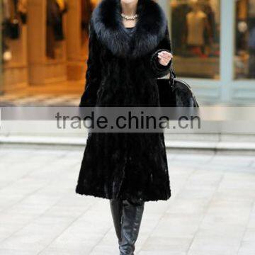 Mink fur coat women pattern of natural fake fur coat