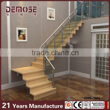 DIY design steel stairs single steel beam stairs with wood stair step