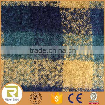 Wholesale 100% Acrylic Woven Boucle Yarn Yellow Plaid Jacquard Brushed Fringed Shawl Scarf photo-3