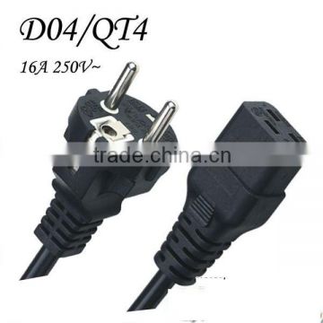 euro right angle plug with IEC C19 female ends