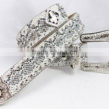 Western fashion crystal conshos belts made in China