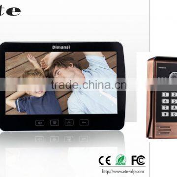 ID and Password unlock 7" Wired Video Door Phone Doorbell Intercom System IR Camera+Monitor Lock Control