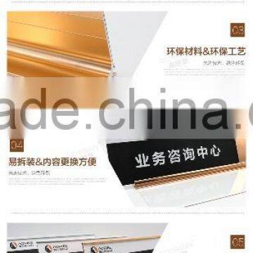 Polished Aluminum Desk Sign Holder photo-6