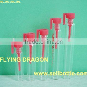 1ml 1.5ml 2ml 2ml 3ml glass tester vials with plug