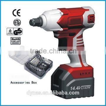 2014 hot selling 14.4V adjustable Li-ion Battery impact square wrench transction