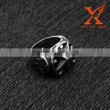 In Stock Wholesale Titanium Rings Stainless Steel 316L Split Eastern Star Rings photo-3
