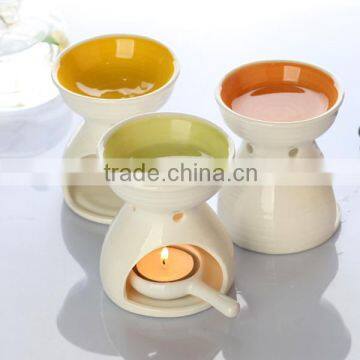 Unique Shape Ceramic Aroma Burner With Bright Color Glaze photo-2