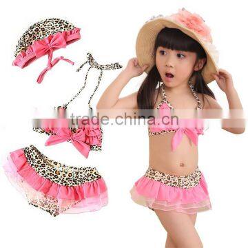 2015 Fashion For Bikini Leopard Printing Girl Fashion Dress For kids Girls