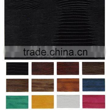 Embossing Lizard Skin PU leather for bags, wallet, handbags, backpack, shoes, and etc.