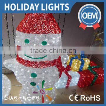 Cutely home decor light up snowman with good quality led light snowman lighted Cheap plastic snowman                        
                                                                                Supplier's Choice