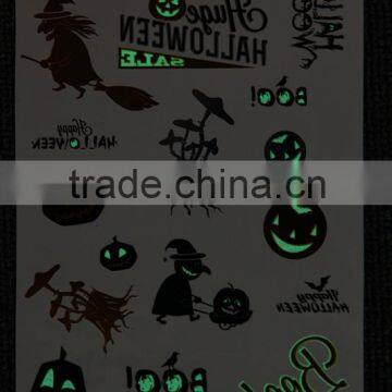 China Making Glow Tattoo Halloween Sticker