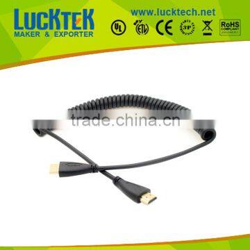 Gold Coiled PC cable