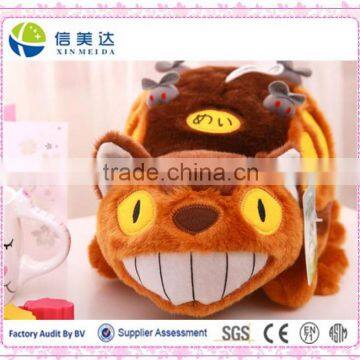 anime TOTORO plush cat bus toy/cartoon brown cat doll