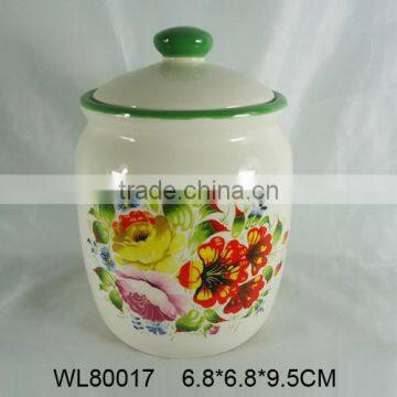 Wholesale high-quality ceramic tea caddy with full decal