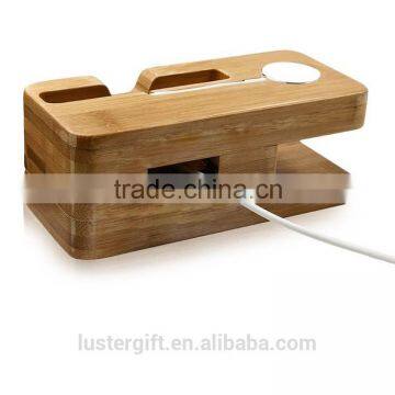 2015 Hot Selling ! For Apple Watch Stand Wood , 2 in 1 Stand Holder for IPhone photo-3