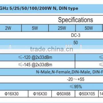 50 Ohm Termination DC - 3000MHz, 50W, N Male Connector