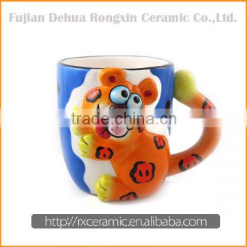 Low price hot sale high quality cartoon ceramic travel mug